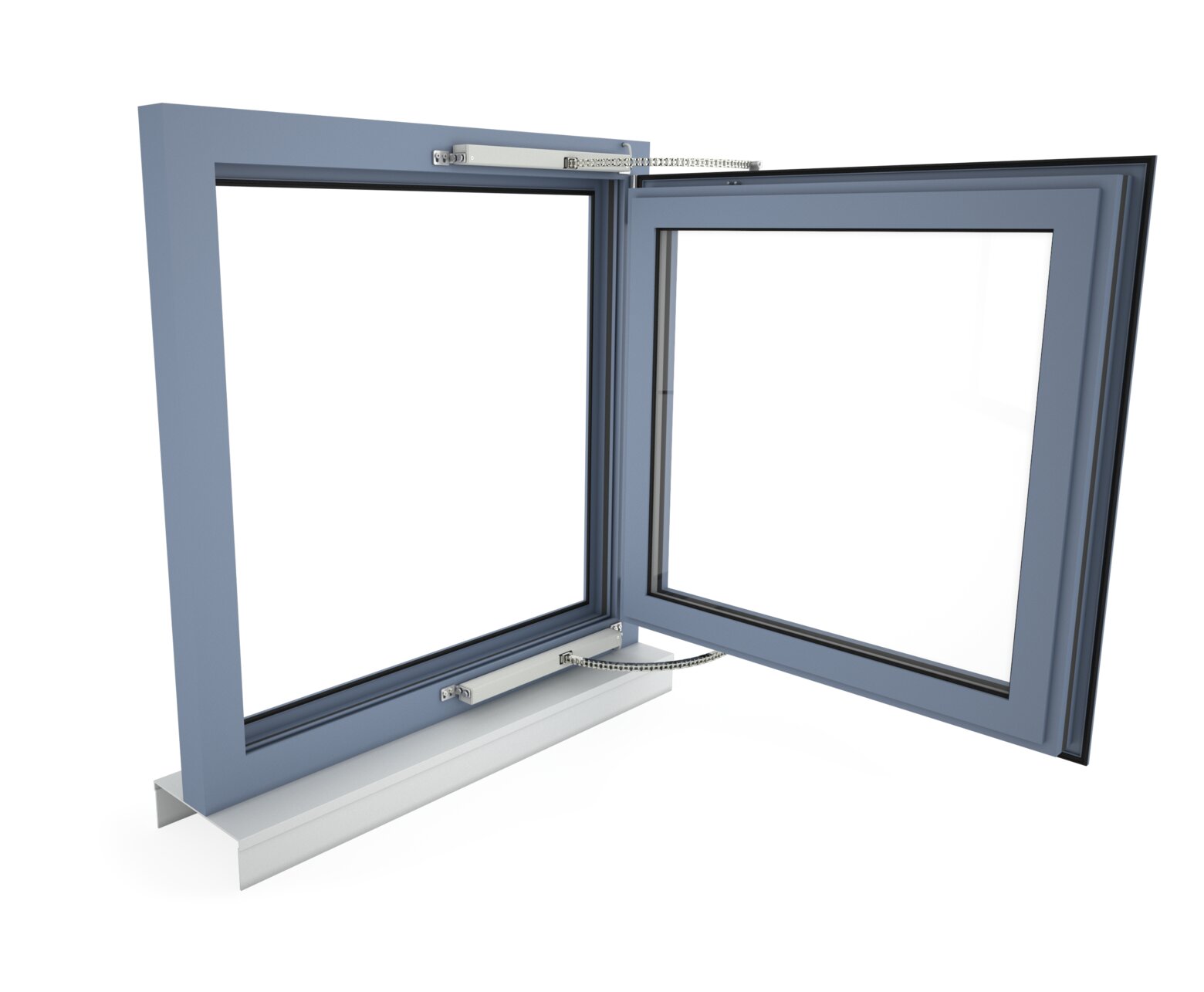 D+H CDC-0252 ACB back-bend chain drive set on a side-hung window