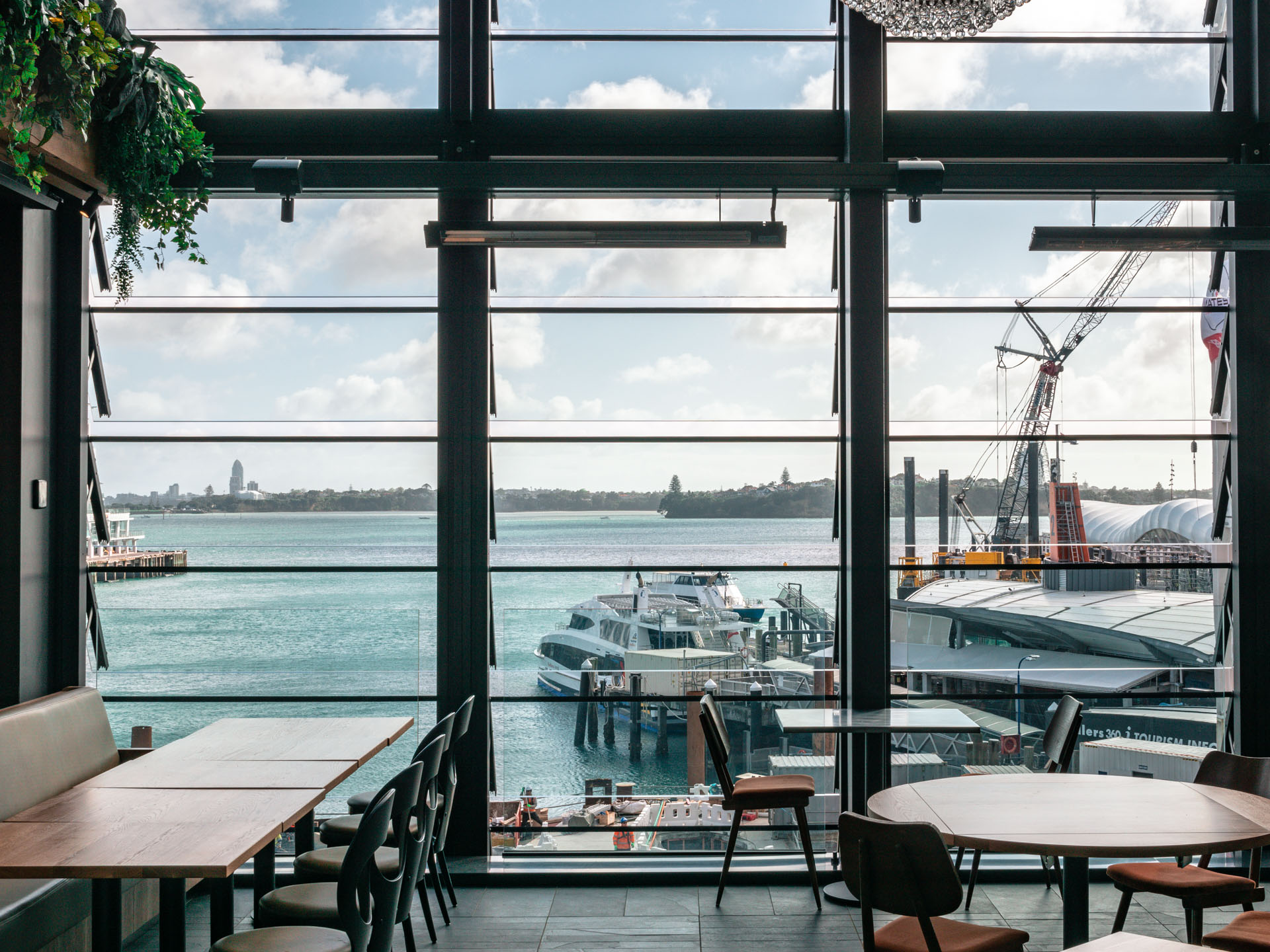 EBSA LF550 architectural glass louvre system at Commercial Bay Auckland